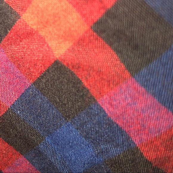 Gap Red and blue plaid button up - Picture 3 of 4